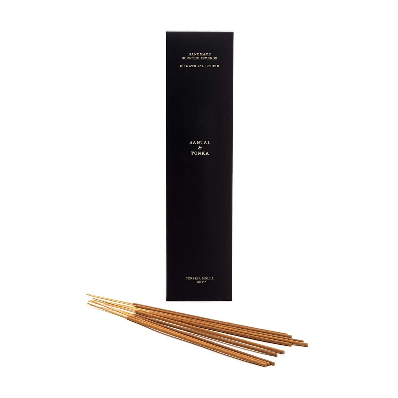 Ароматичні палички Cereria Molla Handmade Scented Incense, Santal &amp; Tonka, 23 см, 20 шт